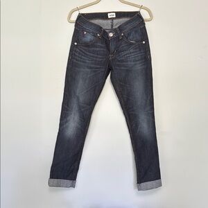 Hudson Jeans Blue Ankle Cropped Denim